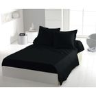 Drap plat - HOME LINGE PASSION - HP72093 - Microfibre 82 g - 240 x 300 cm - Noir