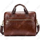 LUNAVO Porte-documents en cuir - Business - Grande capacité - Sac pour ordinateur portable - Rétro - Homme