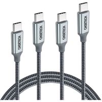 AuTech® 2Pcs Câble USB C vers USB C Charge Rapide 100W (20V/5 A) en Tressé Pour Galaxy Note 10/10+ MacBook Pro iPad Pro 2018 - 2M
