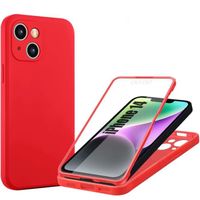 Coque pour iPhone 14 Protection Intégrale Rouge Antichoc Anti-Rayures