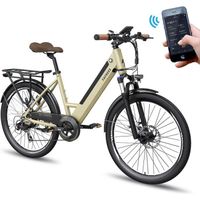 Fafrees F26 Pro, Vélo Electrique Adulte 250W 36V 10Ah 25km/h E-bike Homme Femme Support Mobile APP - Or