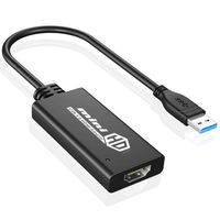 TD® Convertisseur USB3.0 vers HDMI convertisseur usb vers hdmi câble adaptateur vidéo haute définition câble graphique externe noir