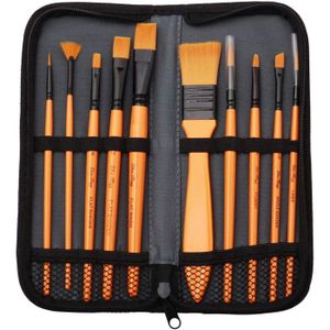 Lot De 10 Pinceaux Pour Peinture Acrylique Peinture à L'Huile