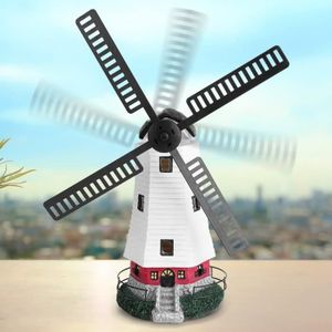 GIROUETTE - CADRAN Moulin à vent à énergie solaire avec éclairage LEDDécoratif Moulin à vent avec girouette pour la maisonla chambre des enfants 788