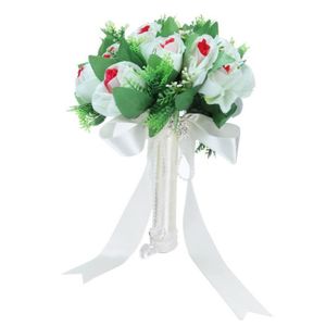 Lot de 2 bouquets de fleurs Artificielles Lumenty la D/écoration Int/érieure-Chaque Bouquet est Compos/é de 7 tiges Dot/ées de Feuilles et de 21 T/êtes de fleurs-Style R/étro-Couleur Rose