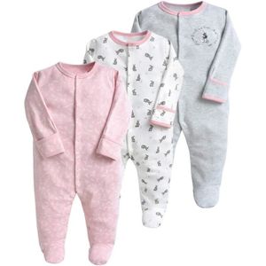 COMBINAISON Pyjama pour Bébé Lot de 3 Combinaison en Coton Gar
