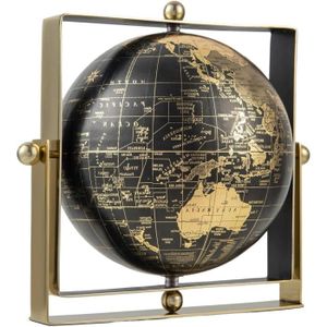 GLOBE TERRESTRE LIFEZEAL 16-21-25,5 cm Globe Antique, Globe Terrestre Pivotant  Antique, Globe de Carte du Monde Vintage en Cae Carré, Globe Mon20