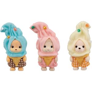 FIGURINE - PERSONNAGE Le trio de bébés en costumes de crèmes glacées - S