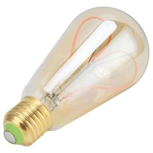 AMPOULE - LED Ampoule Vintage E27 4W Haute Transmittance de la Lumière Filament Spirale Flexible Luminosité Réglable Lumière deco halogene Or