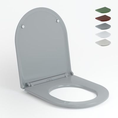 WENKO WC-bril Valencia wit - toiletbril, roestvrij stalen bevestiging, MDF, 36 x 43 cm, wit