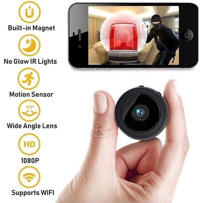 Biddsgg Mini Caméra Espion Mini 64gb 1080p Portable Caméra Cachée Petit