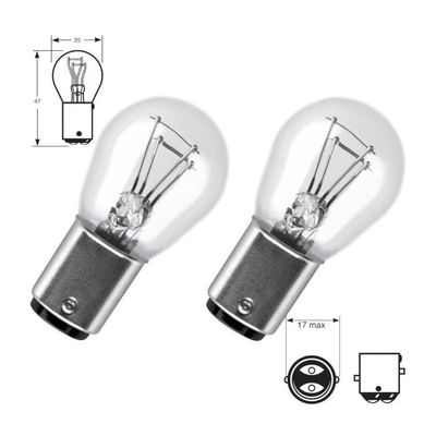 Ampoule LED BAX15D Pour Phare De Scooter/moto 6V - Blanc 6000K, 1000 Lumens, Taille 45x18mm
