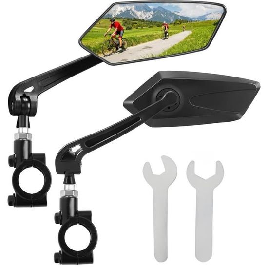 2 Rétroviseurs De Vélo Grand Angle Rotatifs à 360°, Accessoires Pour Tous Vélos, Motos