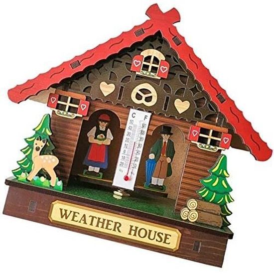 Lot De 3 Thermomètres Mural En Bois - Pour Intérieur Et Extérieur, Plage -30°C à 50°C, Design Suspendu