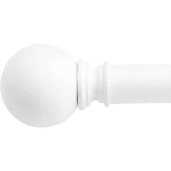 Embout tringle à rideaux, crosse diamètre 20mm métal noir