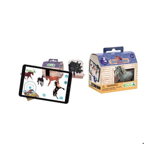 Figurines Chevaux Famille 4 Pièces - Jouets Animaux Ferme Réalistes