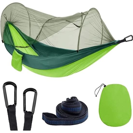 Hamac Ultra-léger ENO Sub6 Lichen Vert - 1 Personne - Respirable 270x120 Cm