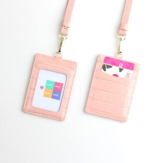 PORTE-CARTE CASTIGLIONE - AUTRUCHE ET VEAU ROSE