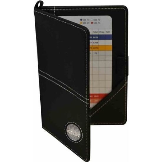 Porte-carte De Score Callaway Premium - Izzo - Gris Cuir - Neuf