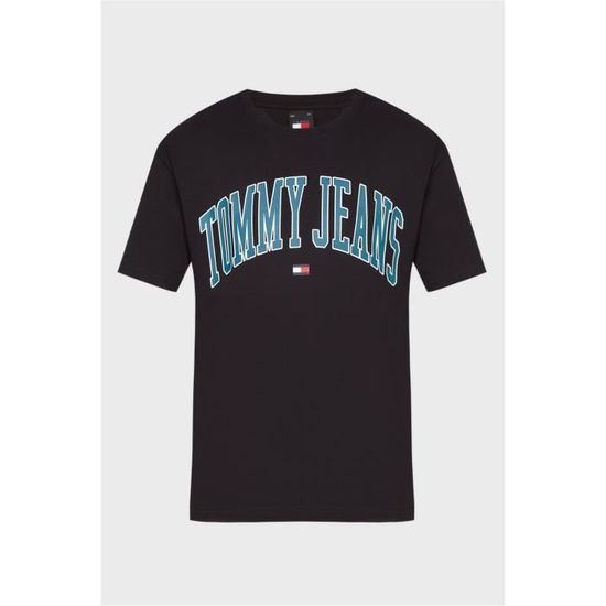 T-shirt à manches courtes en coton mélangé · Noir, Tabac, Bleu Marine