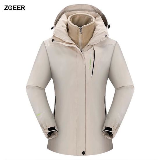 Veste De Ski 3 En 1 Femme BOTCAM - Polaire, Imperméable, Coupe-vent - Avec Capuche Amovible Pour Outdoor Et Hiver Veste De Ski 3 En 1 Femme BOTCAM - Polaire, Imperméable, Coupe-vent - Avec Capuche Amovible Pour Outdoor Et Hiver