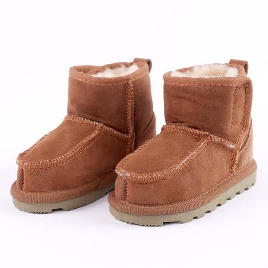 Bottes De Neige Pour Filles - Courtes, En Cuir Souple, Semelle Souple, Taille 32, Chaudes Et Tendance Extérieur - 7