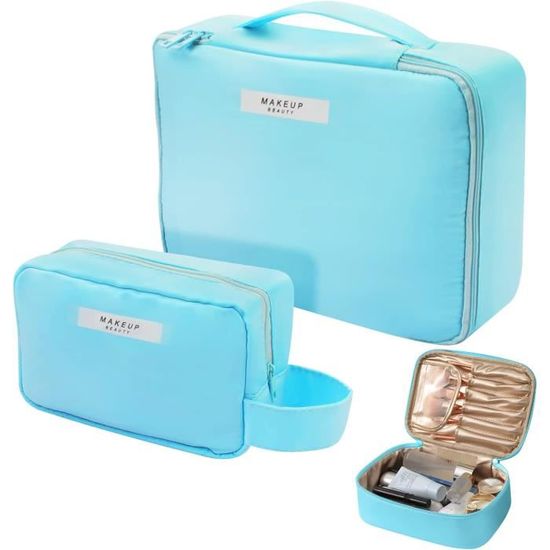 2Pcs Sac De Maquillage, Sac Cosm?�tique De Voyage Pour Cosm?�tique-Article De Toilette, Sac De 