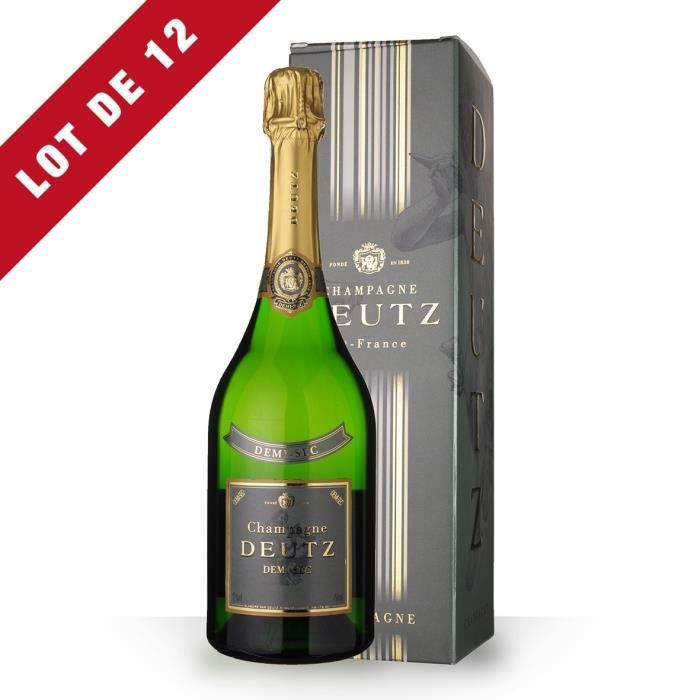 12X Deutz Demi-Sec 75cl - Etui - Champagne