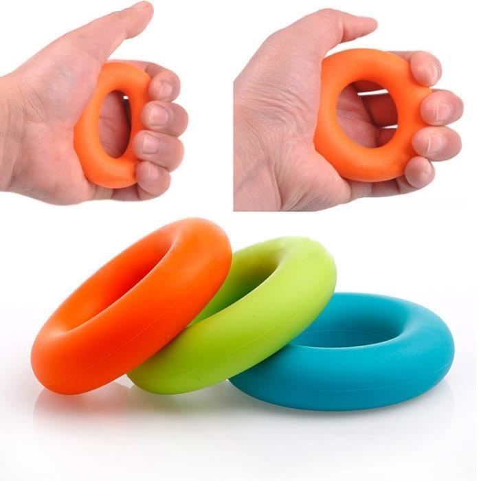 Merci support élastique au poignet Bleu 7cm Diamètre Force Main Grip Finger Power Training Anneau En Caoutchouc Exerciseur Bleu
