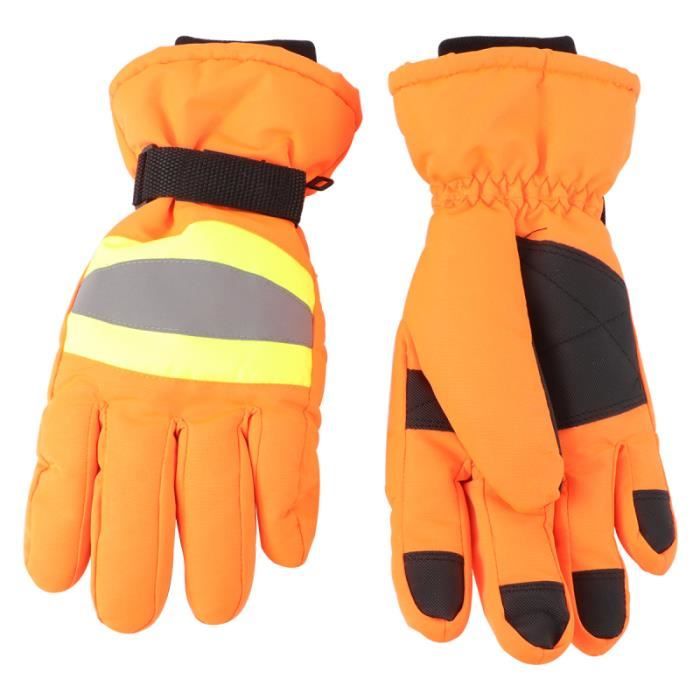 1 paire de gants d'hiver à bande réfléchissante durables pour l'escalade CASQUETTE - BONNET - CHAPEAU - PROTEGE OREILLE - SNOOD