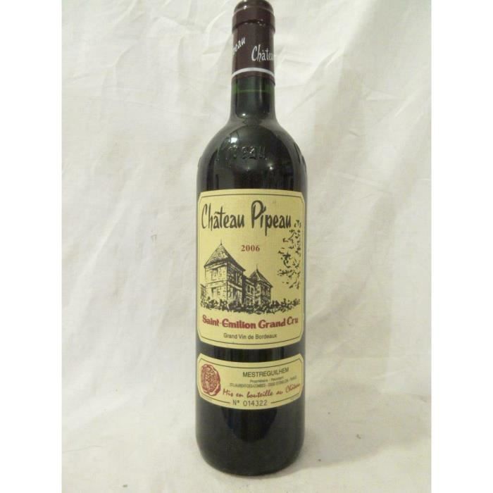 saint-émilion château pipeau grand cru rouge 2006 - bordeaux france