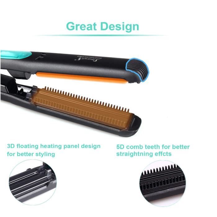 450F Flat iron lisseur vapeur lisseur cheveux 5D du chauffage des dents avec de la vapeur technology