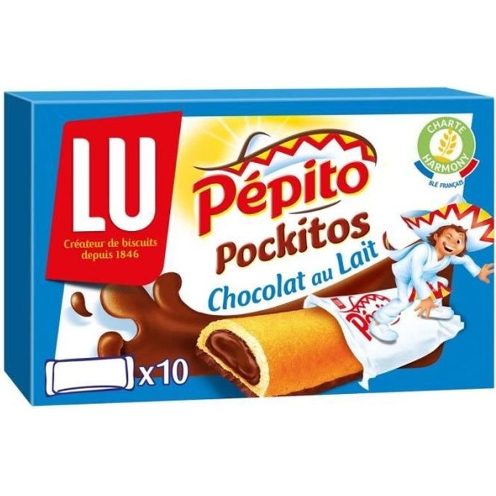 LU PEPITO - Pepito Pockitos Lait 295G - Lot De 4