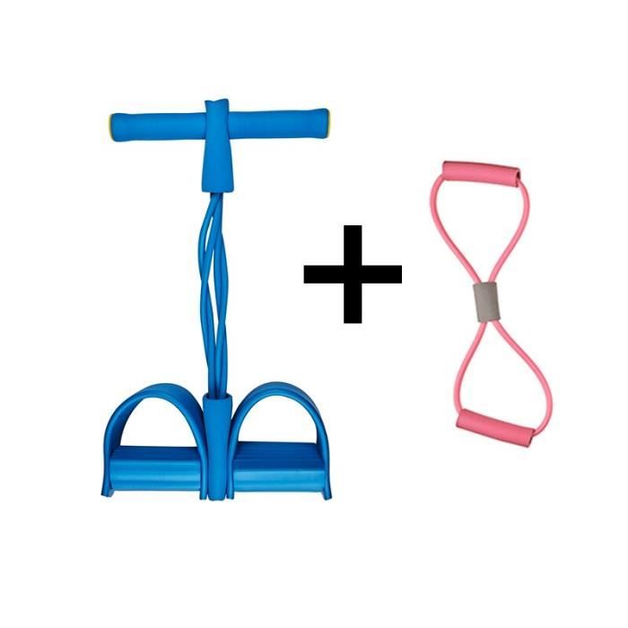 Appareil de Fitness appareil Abdominal Fitness sport multi-fonction corde de Tension q - Modèle: 4tubes-Blue with 8 - HSJSTLDA05296