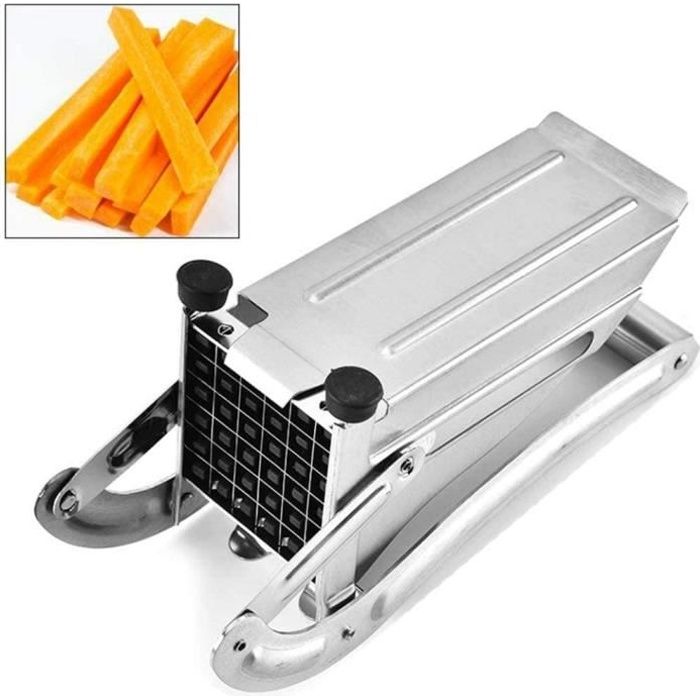 Hachoir à Pommes de Terre, Coupe-Frites Électrique Professionnel en Acier Inoxydable Coupe-Pommes de Terre Avec Lames 1-2 Pouce 62