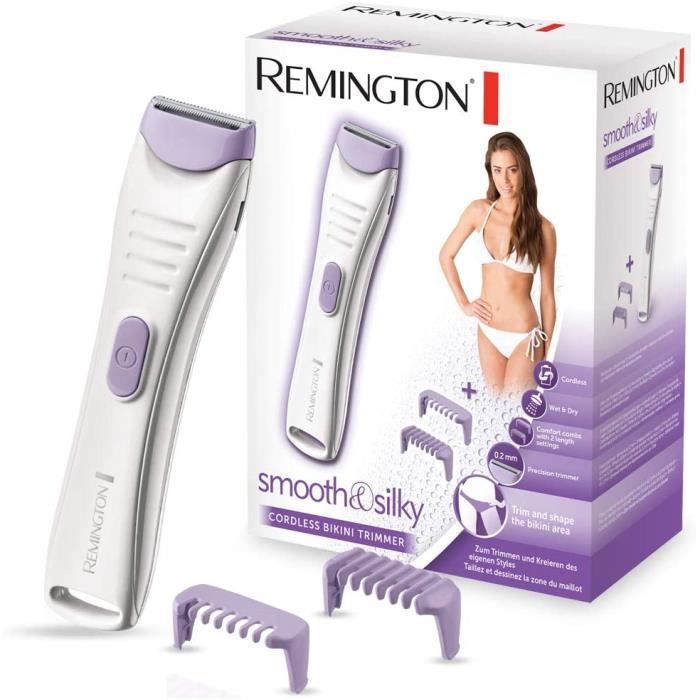Remington Tondeuse Femme, Rasoir Corps, Maillot, Etanche, 2 Sabots - BKT4000 Smooth & Silky