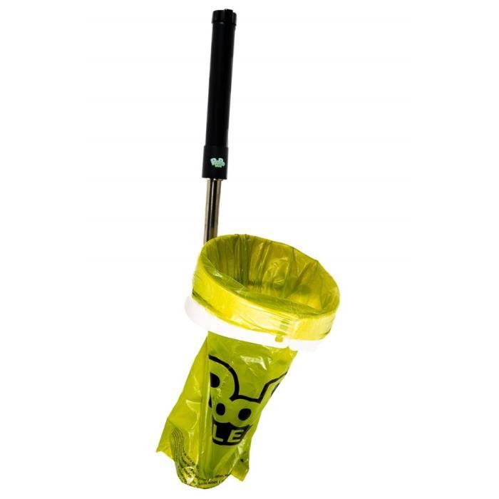 PooPooLess WC portable avec canne télescopique et sac pour recueillir les excréments de votre chien Livré avec 100 sacs super rés