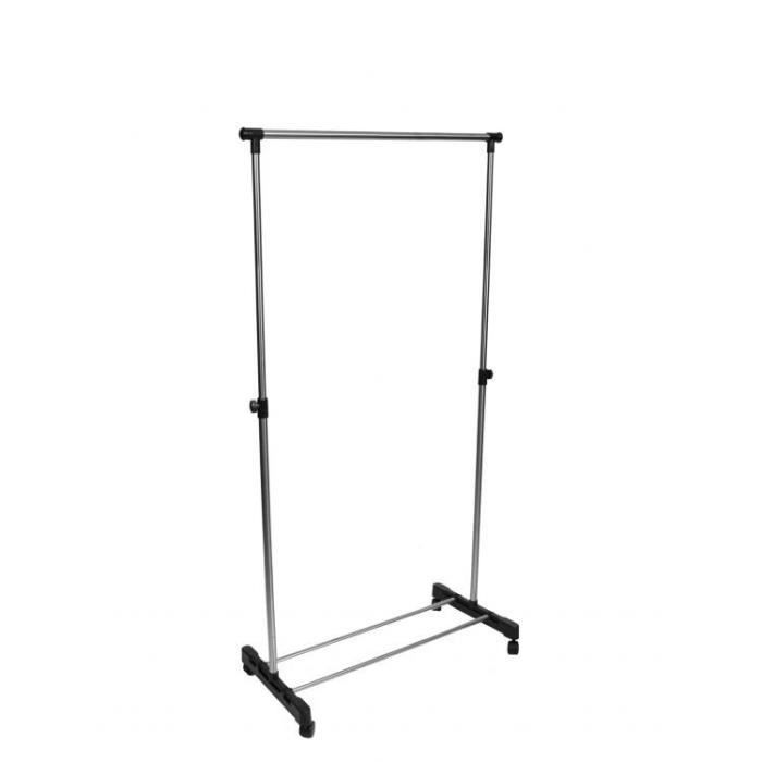 MSTORE - Portant vêtements armoire à roulettes couloir/chambre/dressing - Armoire à chaussures sacs - Hauteur réglable - Argent