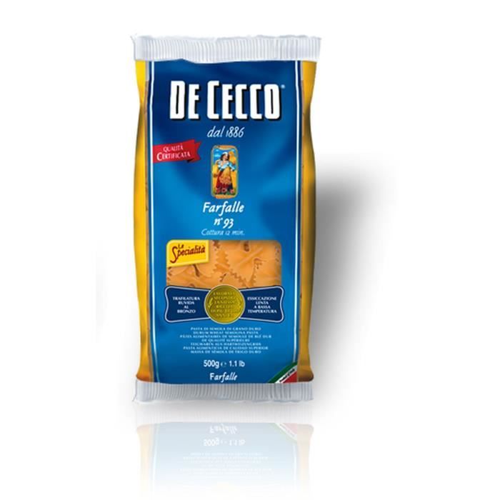 Pâtes farfalle n°93 500 g De Cecco