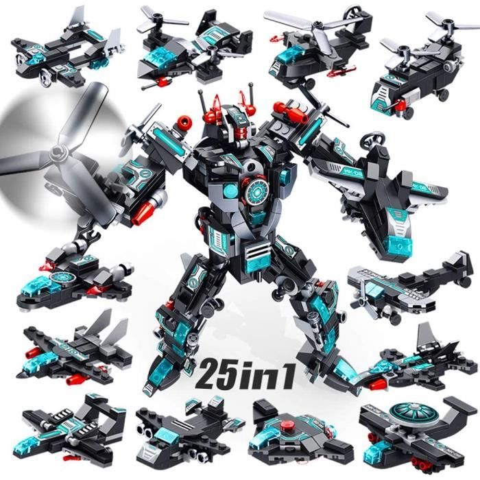 VEHICULE A CONSTRUIRE ENGIN TERRESTRE A CONSTRUIREVATOS Robot Stem Jouet 25 en 1 Kit de Construction Briques Bâtiment Br63
