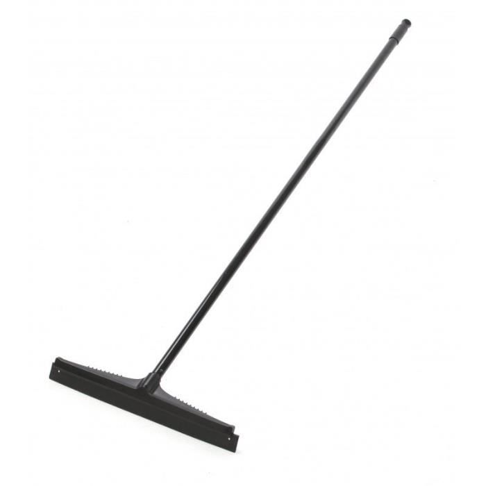 Balai raclette pour sol avec manche en métal - Noir - 2.38 cm 2,38 cm