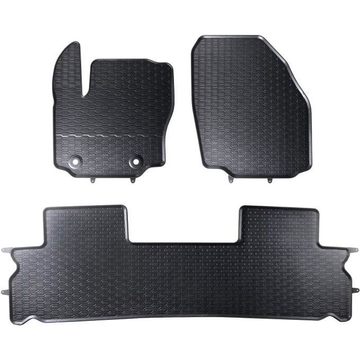 Tapis de sol caoutchouc sur mesure pour Ford S-Max 1 I 2006-2016 Noir 4 pcs