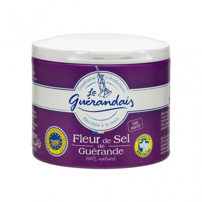 Le Guérandais Fleur de Sel de Guérande 100% naturel 125g (lot de 3)