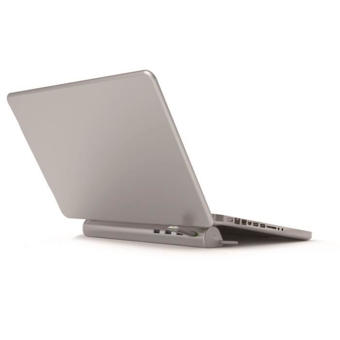 MOBILITY LAB Station d'accueil pour ordinateur portable avec HUB USB 3.0 - Argenté