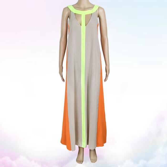 Jupe longue en mousseline de soie pour femme dame (gris orange, taille) TUTU - JUSTAUCORPS
