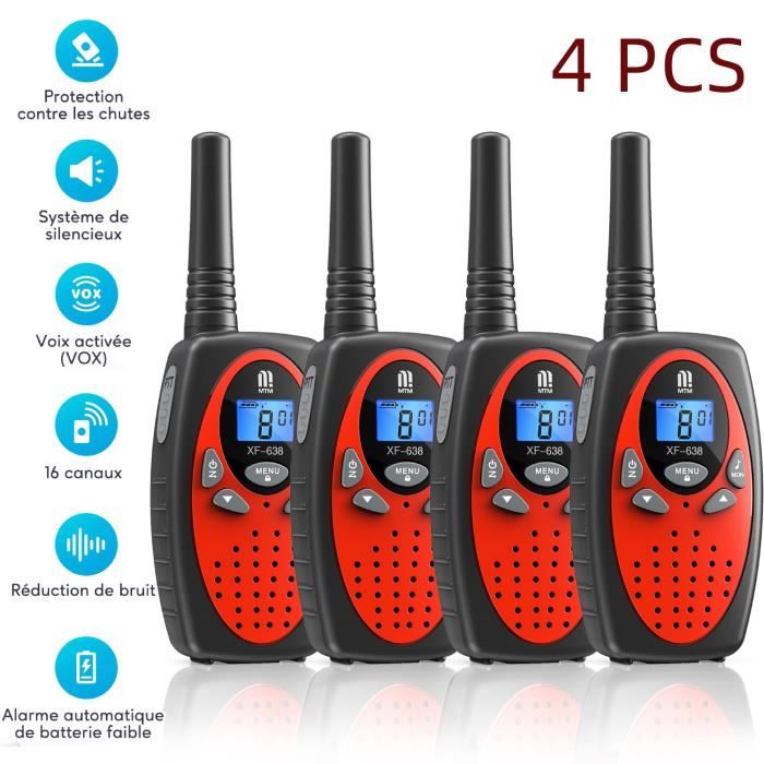 Enfants Talkie Walkie Rechargeable 5 km de Long Distance Interphone Cadeau De Noël Enfants Jouets Randonnée Camping et Excursion