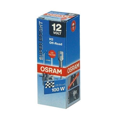 Ampoule auto (non homologuée sur route) Osram type H3 Blanche 12 Volts 100 watts Ref: 62201