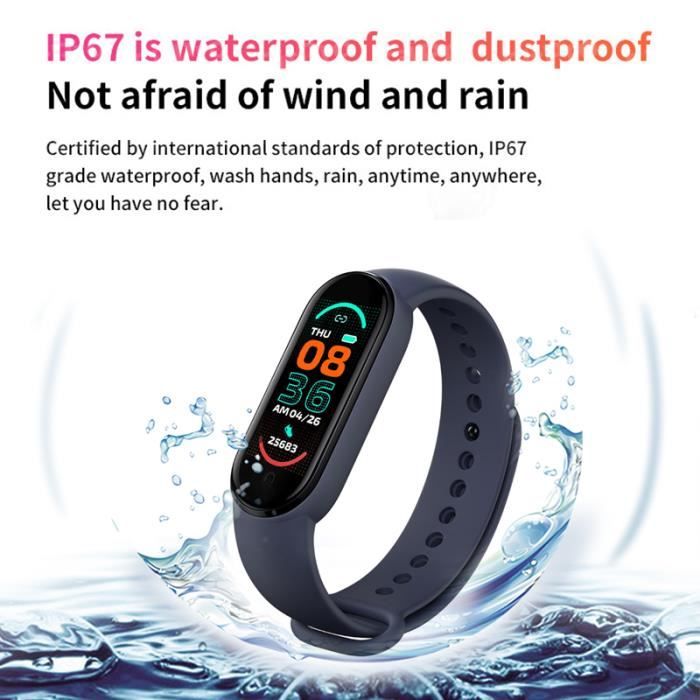 M6 Montre Connectée - Bracelet Intelligent - Mi Smart Band 6 – Noir