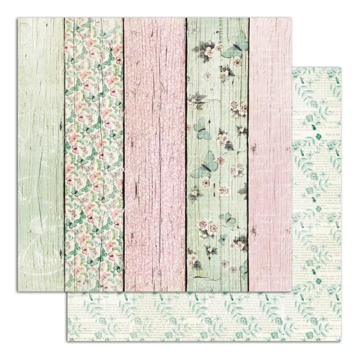 TOGA Lot de 6 papiers recto verso 30x30 - shabby love