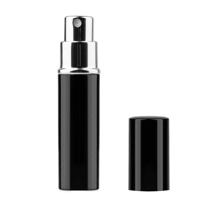 TRIXES Flacon vaporisateur de parfum de 5 ml pour le voyage après-rasage atomiseur spray bouteille noire